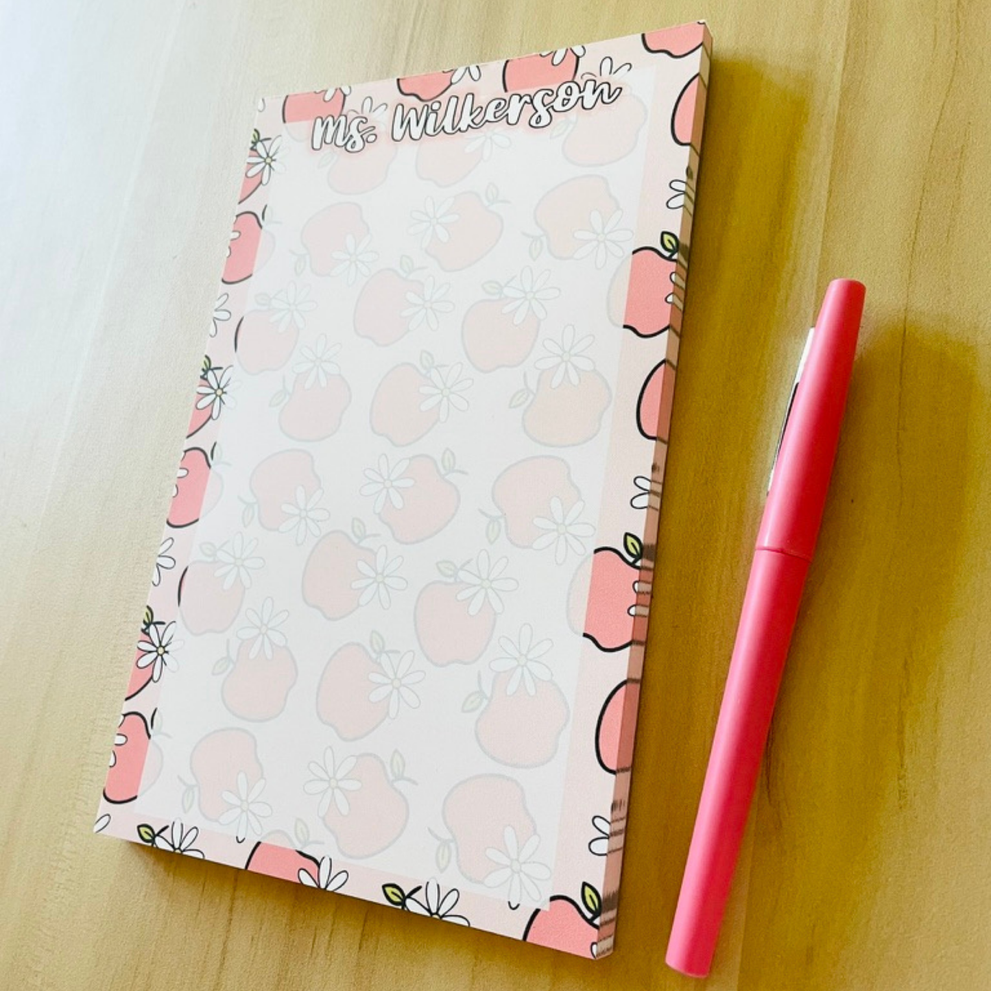Apple & Daisy Notepad