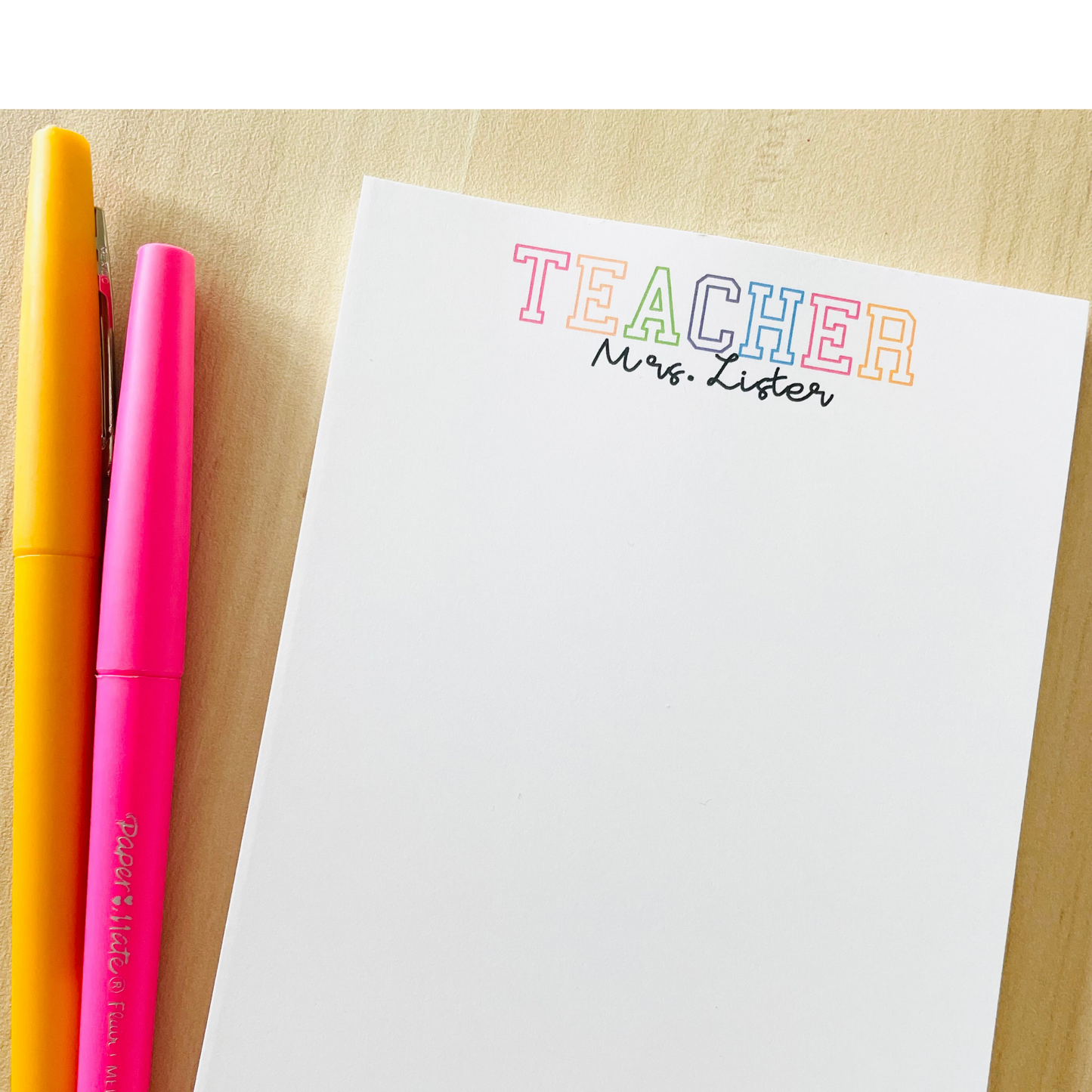 Colorful TEACHER Notepad