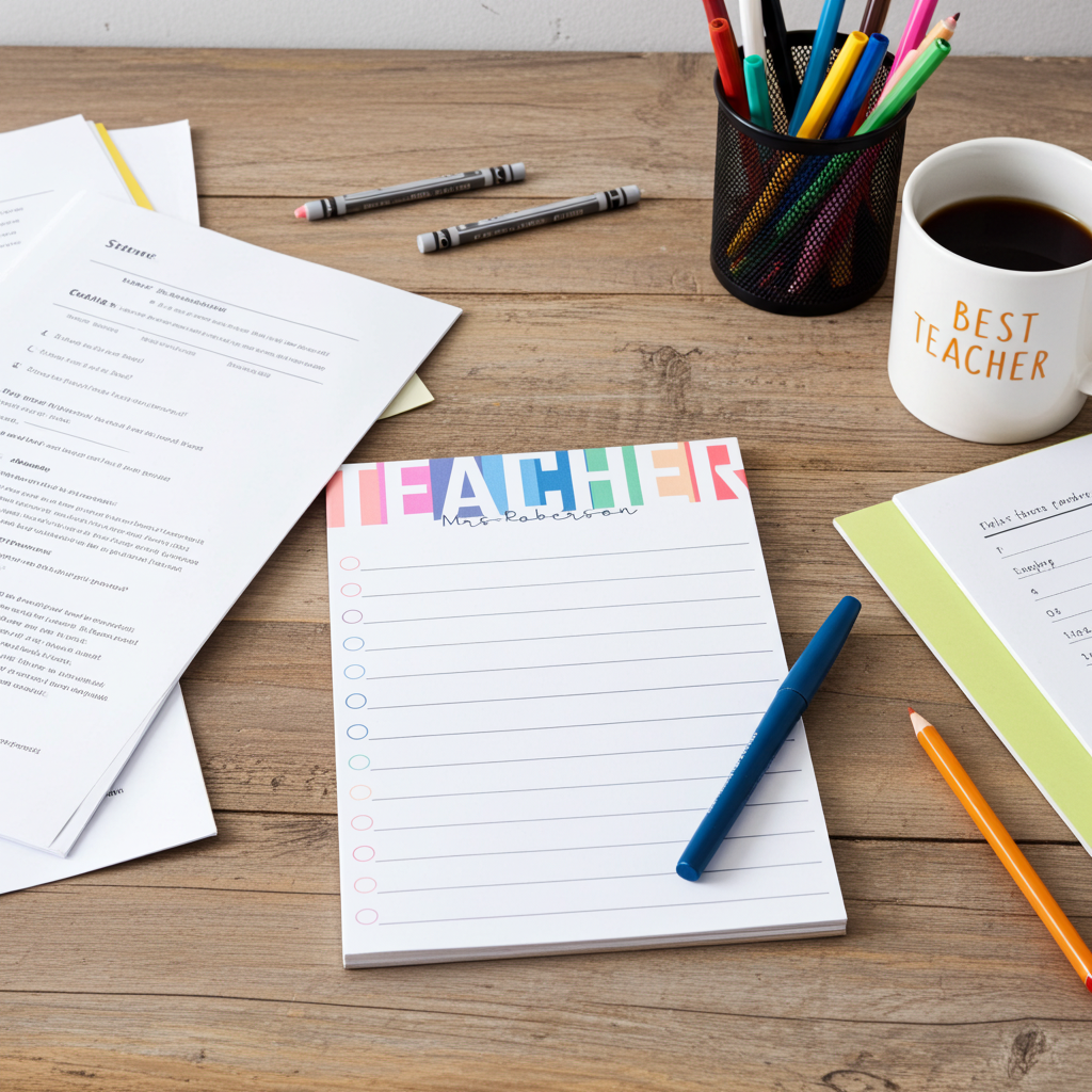 Colorful Teacher Notepad