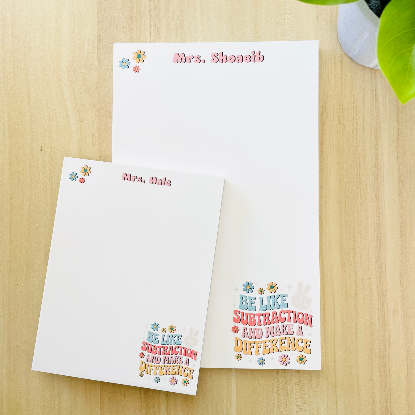 Make a Difference- Math Notepad