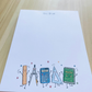 Math Teacher Doodles Notepad Gift