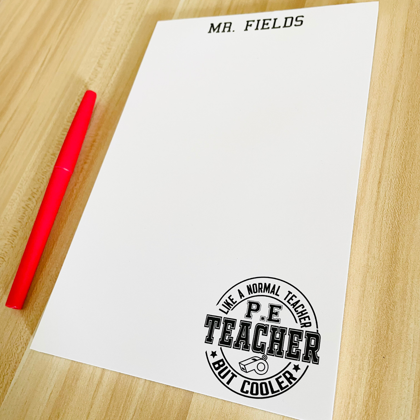 PE Teacher Notepad
