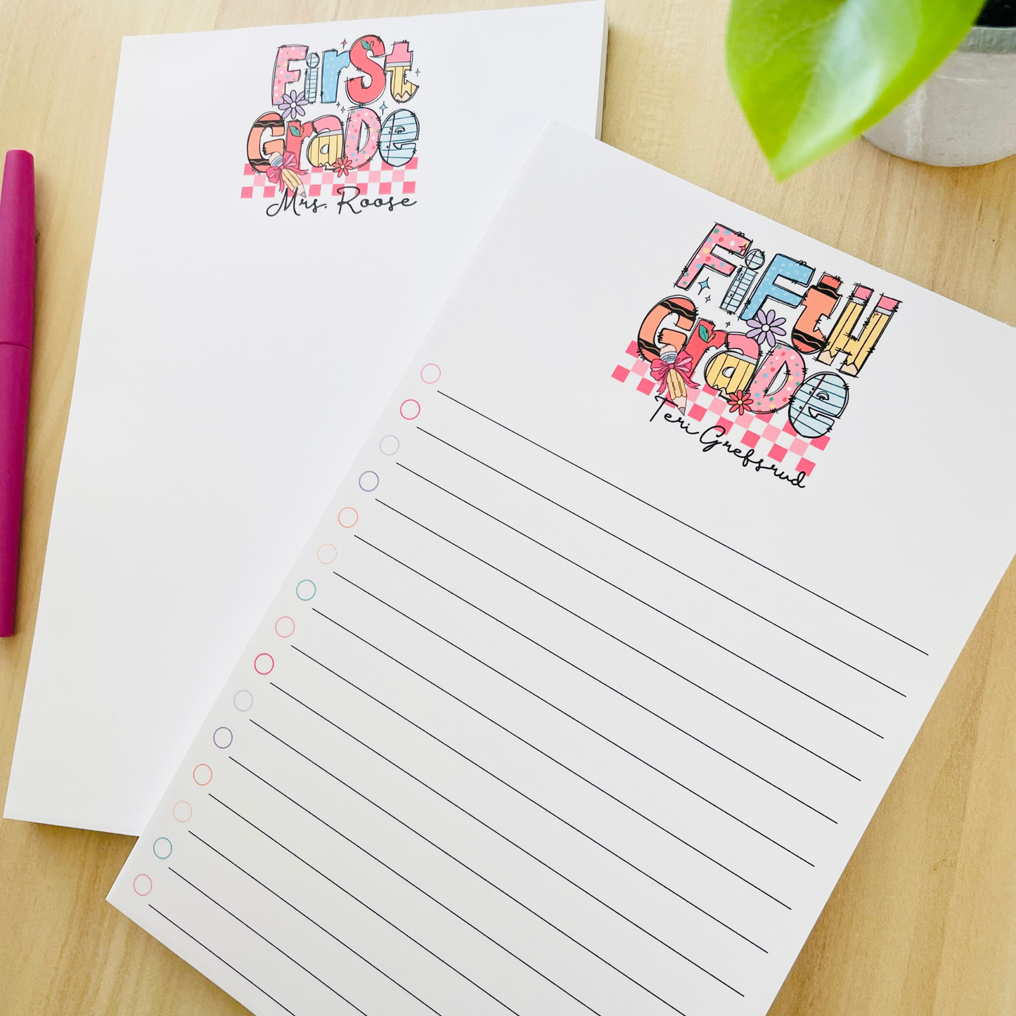 Grade Level Teacher Notepad