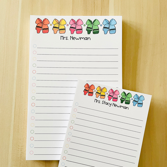 Crayon Bow Notepad