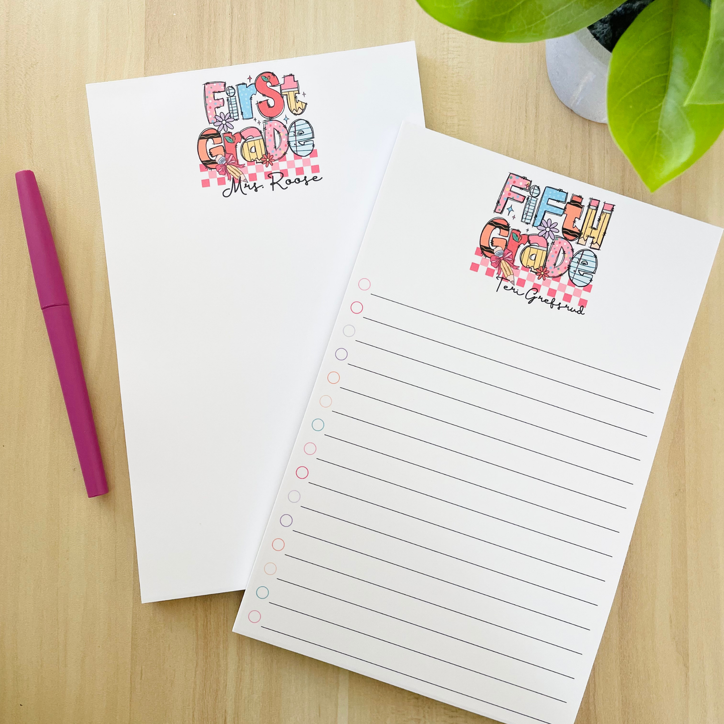 Grade Level Teacher Notepad