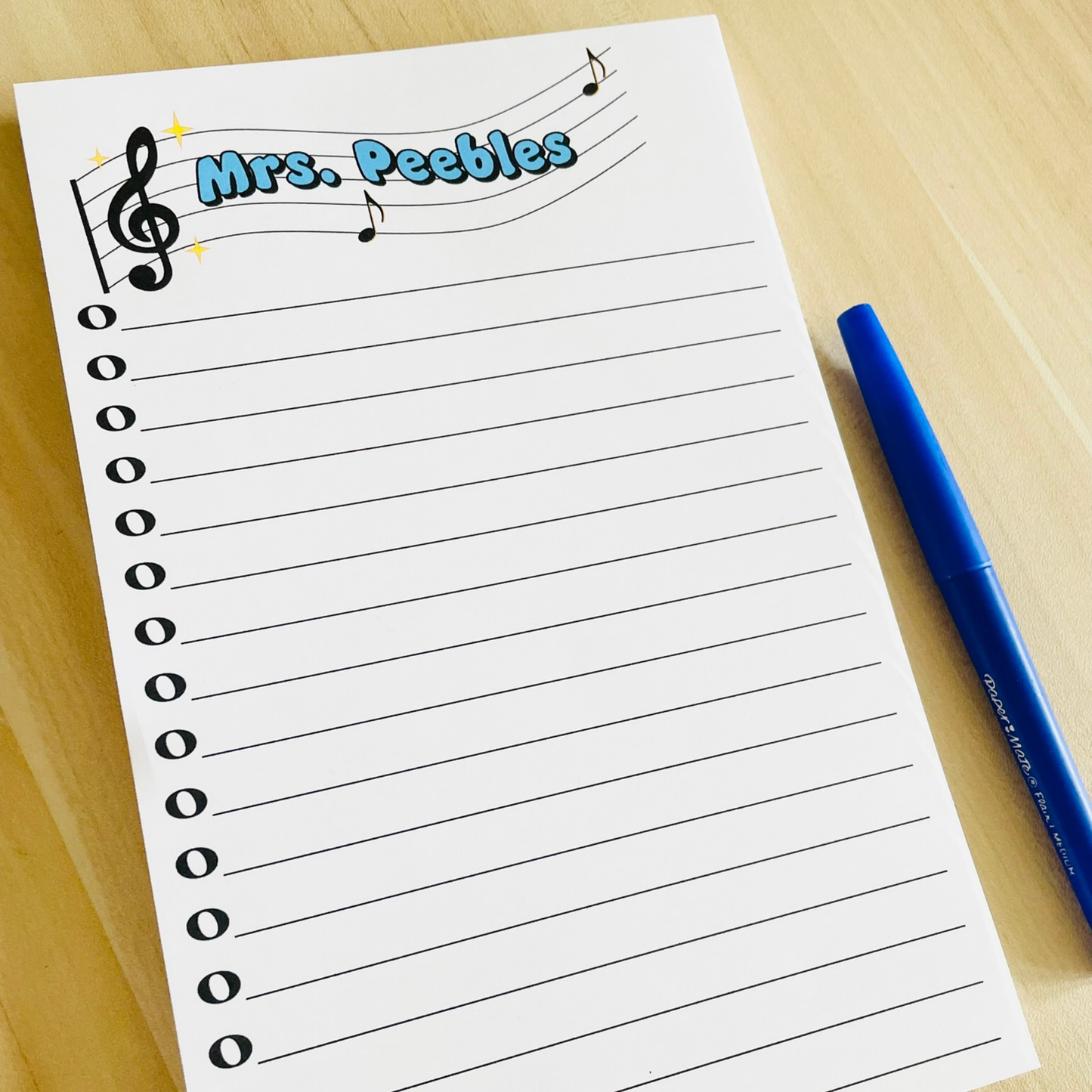 Music Teacher Note Notepad