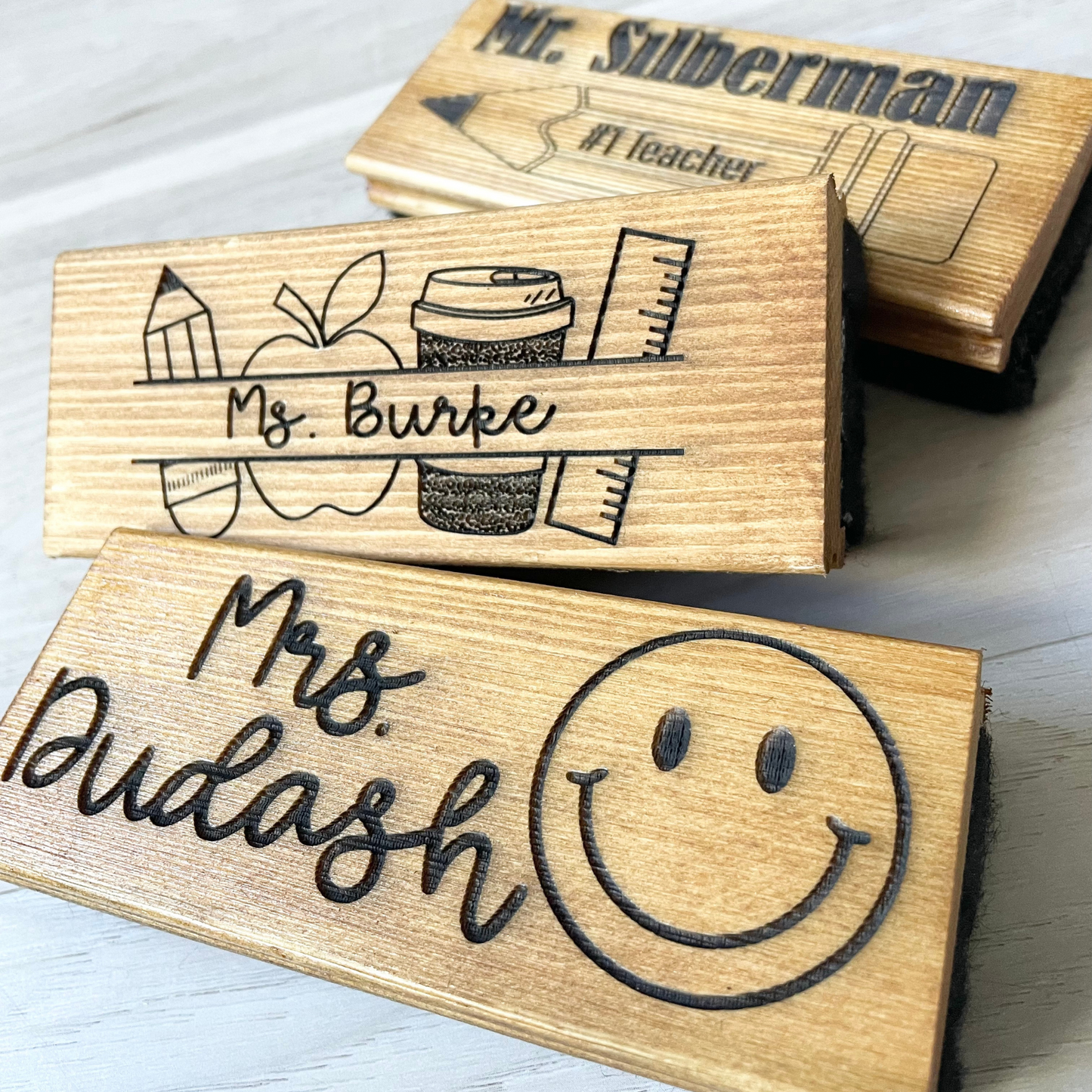 Engraved Erasers