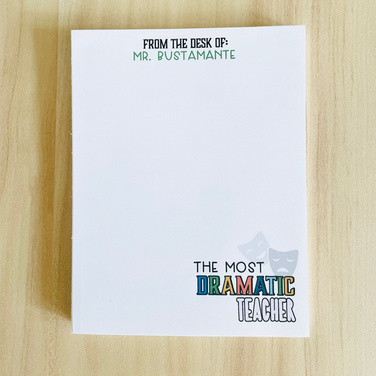 Dramatic Drama Teacher Notepad