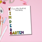 Rainbow Color Grade Level Notepad
