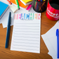Colorful Teacher Notepad