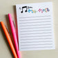 Music Teacher Notepad Gift